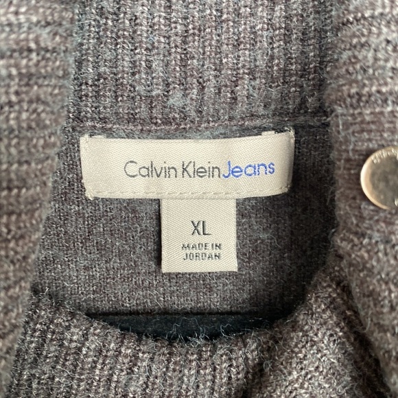 Calvin Klein Jeans Gray Turtleneck Sweater Size XL - Picture 3 of 5